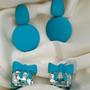 Matt Twilight Drops + Regal Ribbon Studs Set